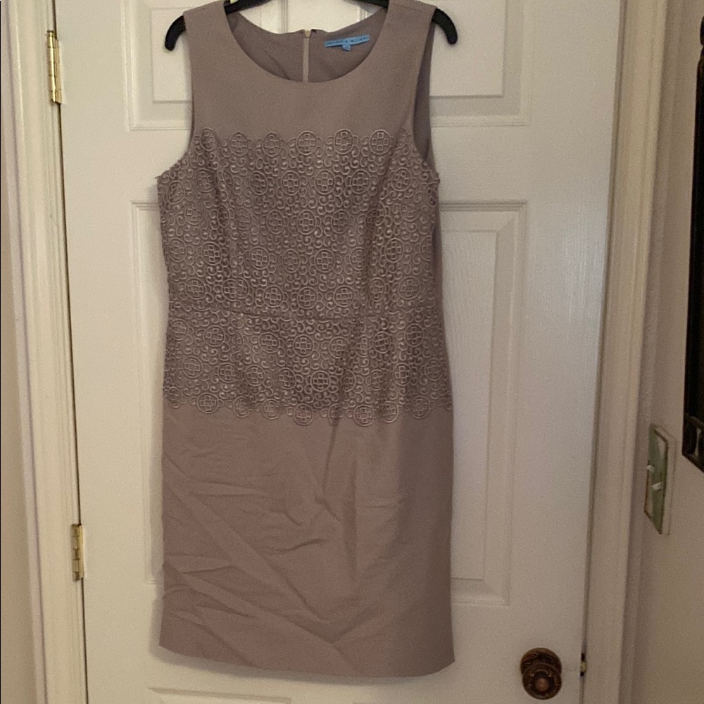 Brown Sleeveless Sheath Midi Dress for Cocktail Events
